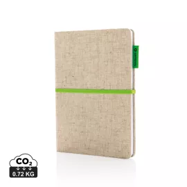 Carnet A5 à couverture en jute