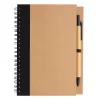 Cahier à spirales kraft avec stylo