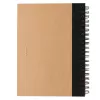 Cahier à spirales kraft avec stylo