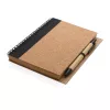 Libreta espiral de corcho con bolígrafo