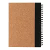 Cork spiral notebook with pen