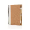 Cork spiral notebook with pen