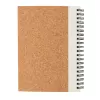 Cork spiral notebook with pen