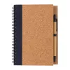 Kork Spiral-Notizbuch mit Stift