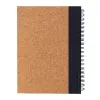 Cork spiral notebook with pen