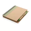 Kraft spiral notebook with pen