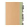 Kraft spiral notebook with pen