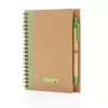 Kraft spiral notebook with pen
