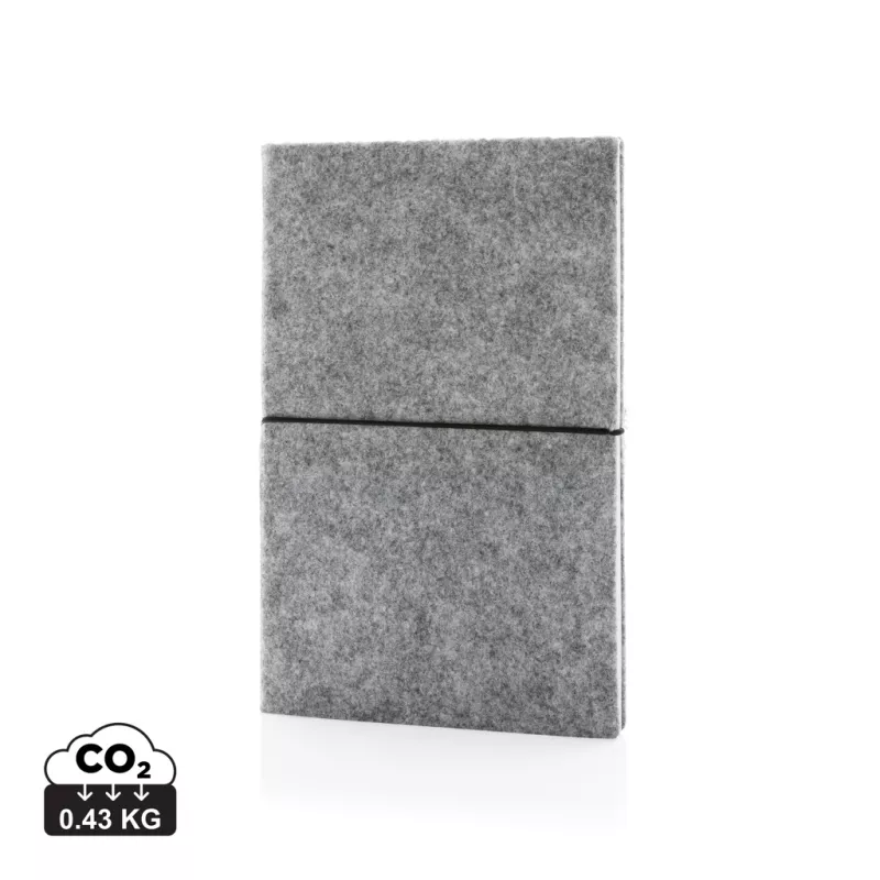 Taccuino A5 con copertina morbida in feltro certificato GRS