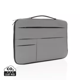 Smooth PU 15.6" laptop sleeve with handle