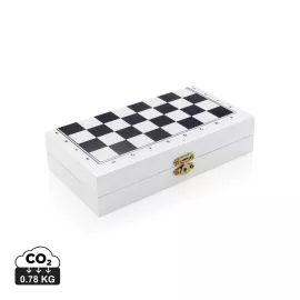 Jeu de société 3 en 1 dans une boîte en bois Deluxe