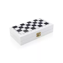 Jeu de société 3 en 1 dans une boîte en bois Deluxe