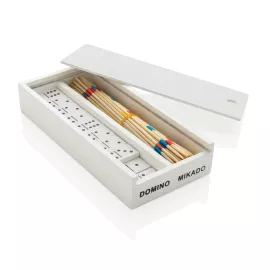 Deluxe mikado/domino in wooden box