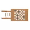 Britton cork foldable backgammon and checkers game set